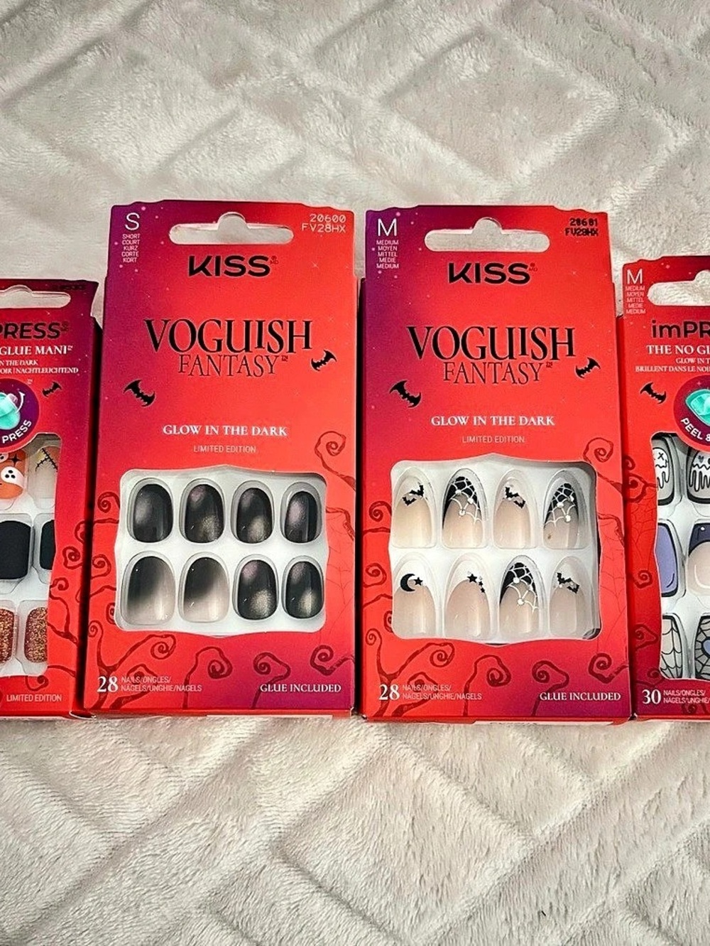 4 KISS Voguish Fantasy / imPRESS The No Glue Mani Press-On Nail Kits NWT